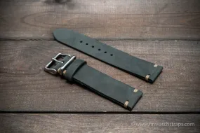 Leather watch strap, Horween Dusty Grey, handmade in Finland