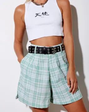 Lex Short in Table Cloth Neo Mint