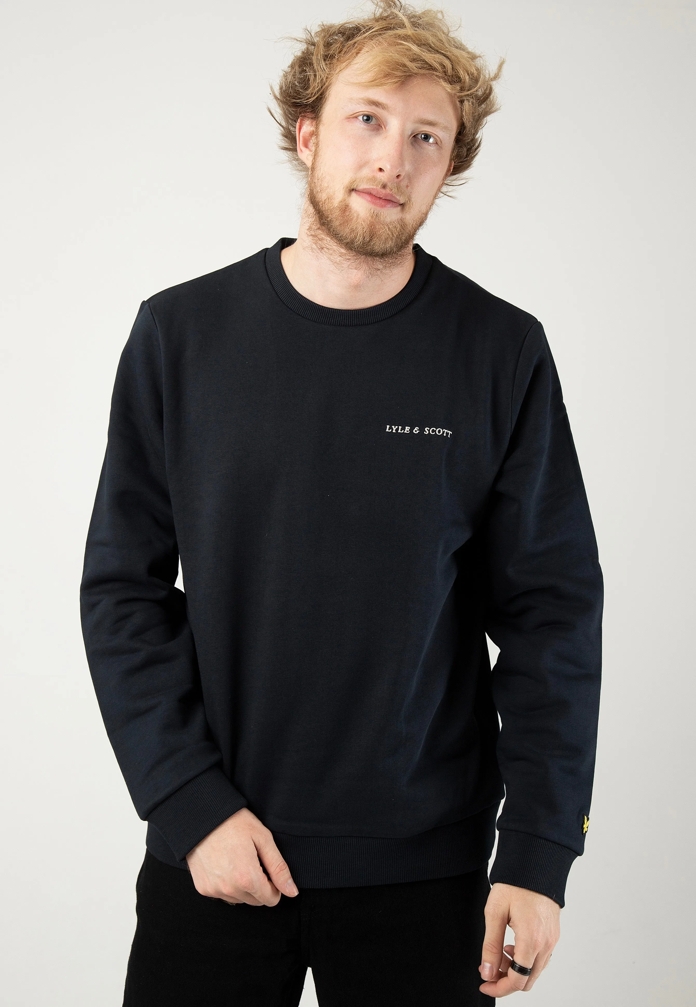 Lyle & Scott - Embroidered Crew Neck Dark Navy - Sweater