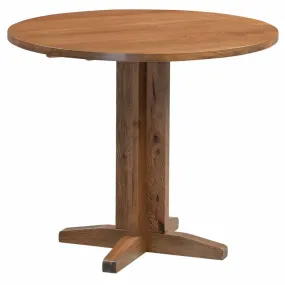 Manor Collection Dorset Rustic Round Drop Leaf Dining Table