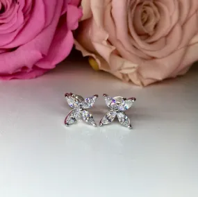 Marquise Floral Stud Earrings - EM1