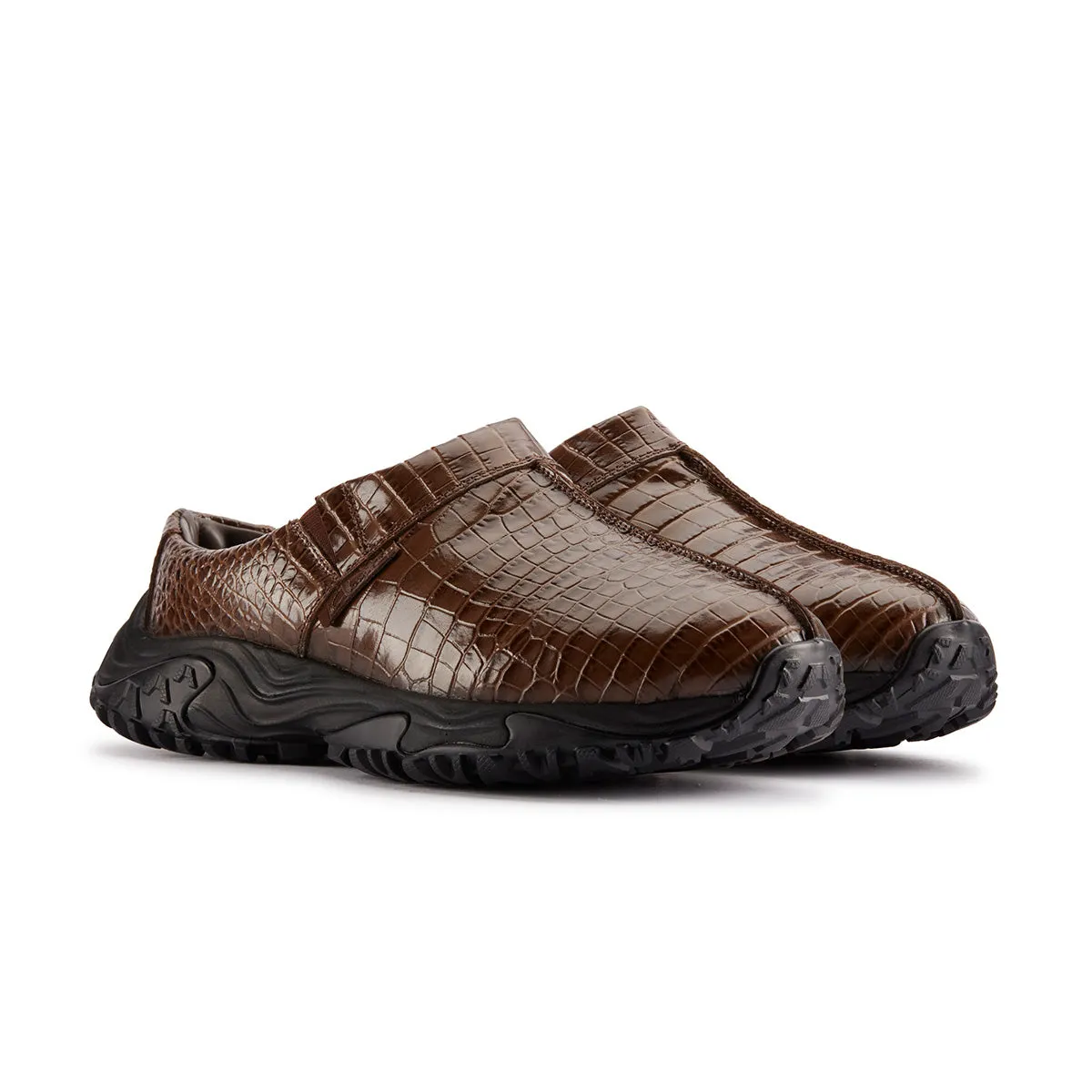   Martine rose CUR Clog 1 'Brown Croc Leather'