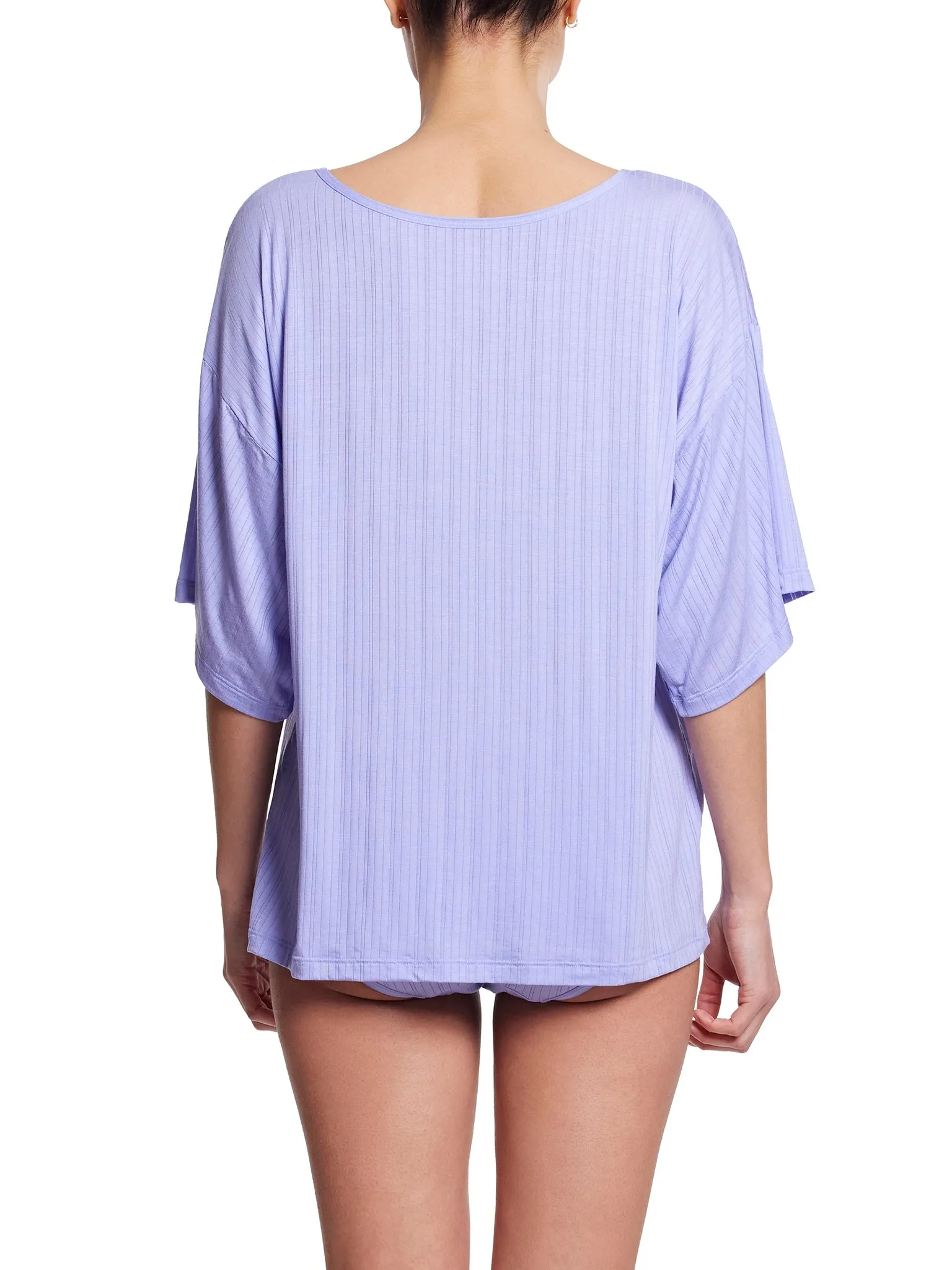 Mellow Luxe Oversized Tee Lavender Mist Purple