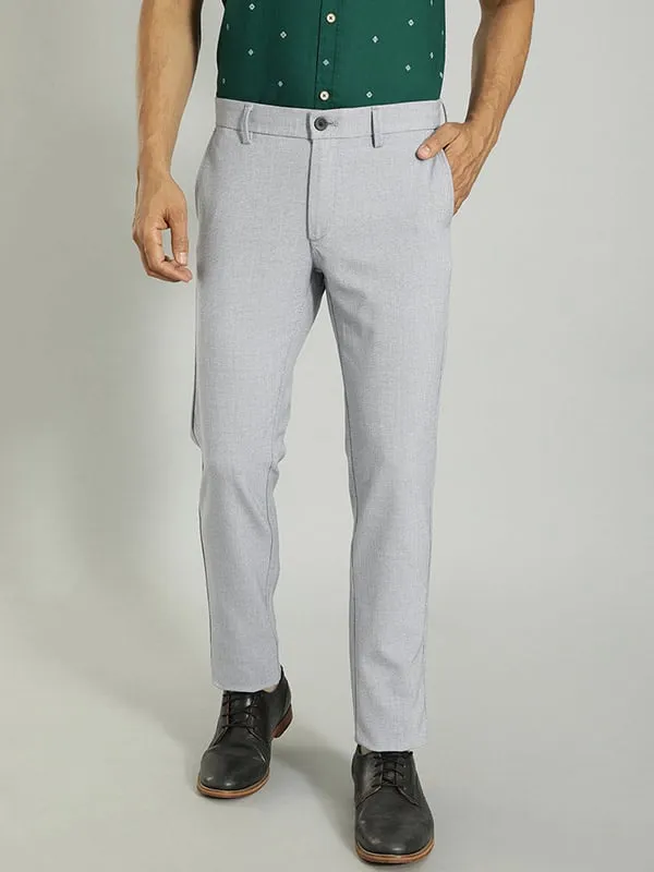 Men Brooklyn Fit Polyester Blend Trouser