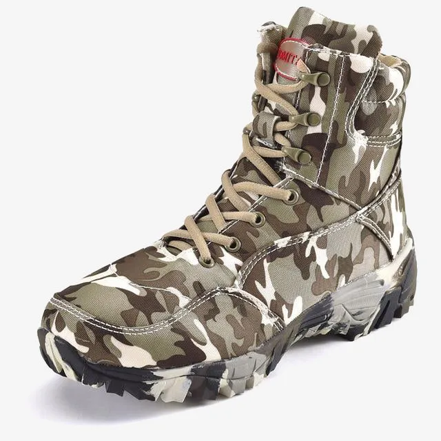 Military Army Men Boots Winter Lace Up Outdoor Shoes