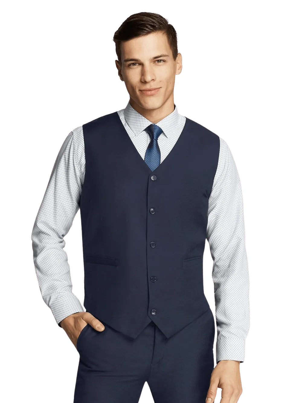 Modern Blue Waistcoat