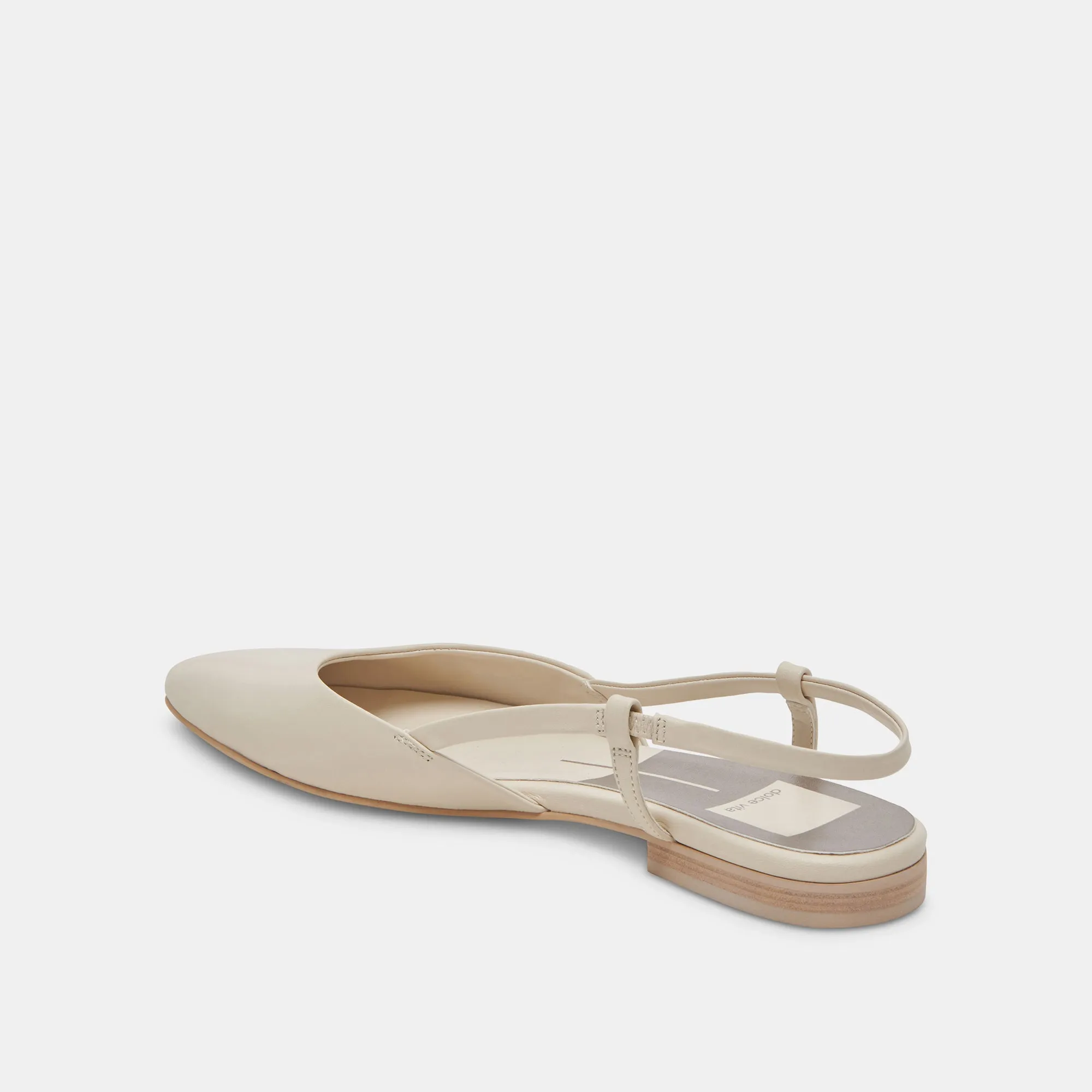 NARAH FLATS IVORY LEATHER