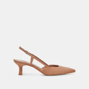 ODELA HEELS TOFFEE SUEDE