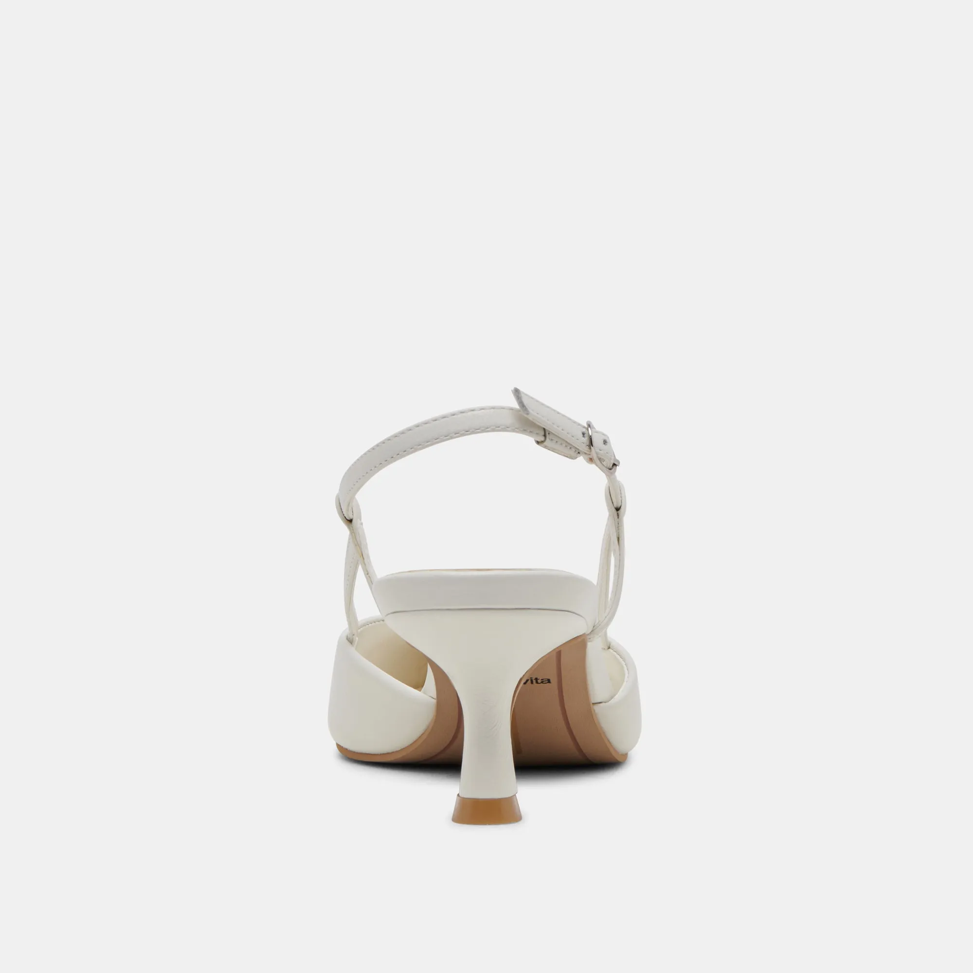 ODELA HEELS WHITE LEATHER