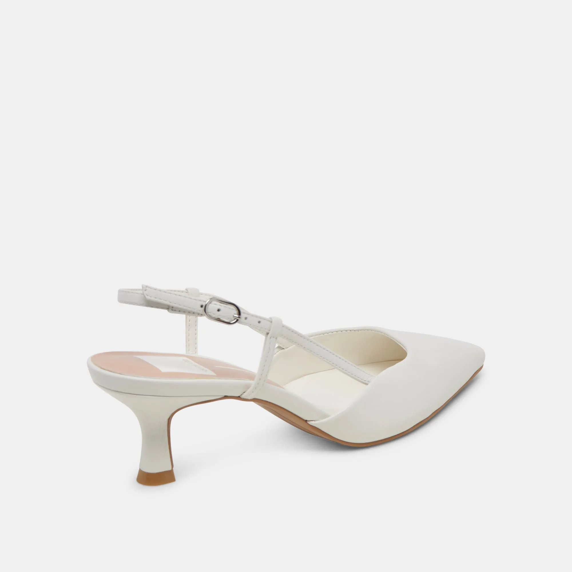 ODELA HEELS WHITE LEATHER