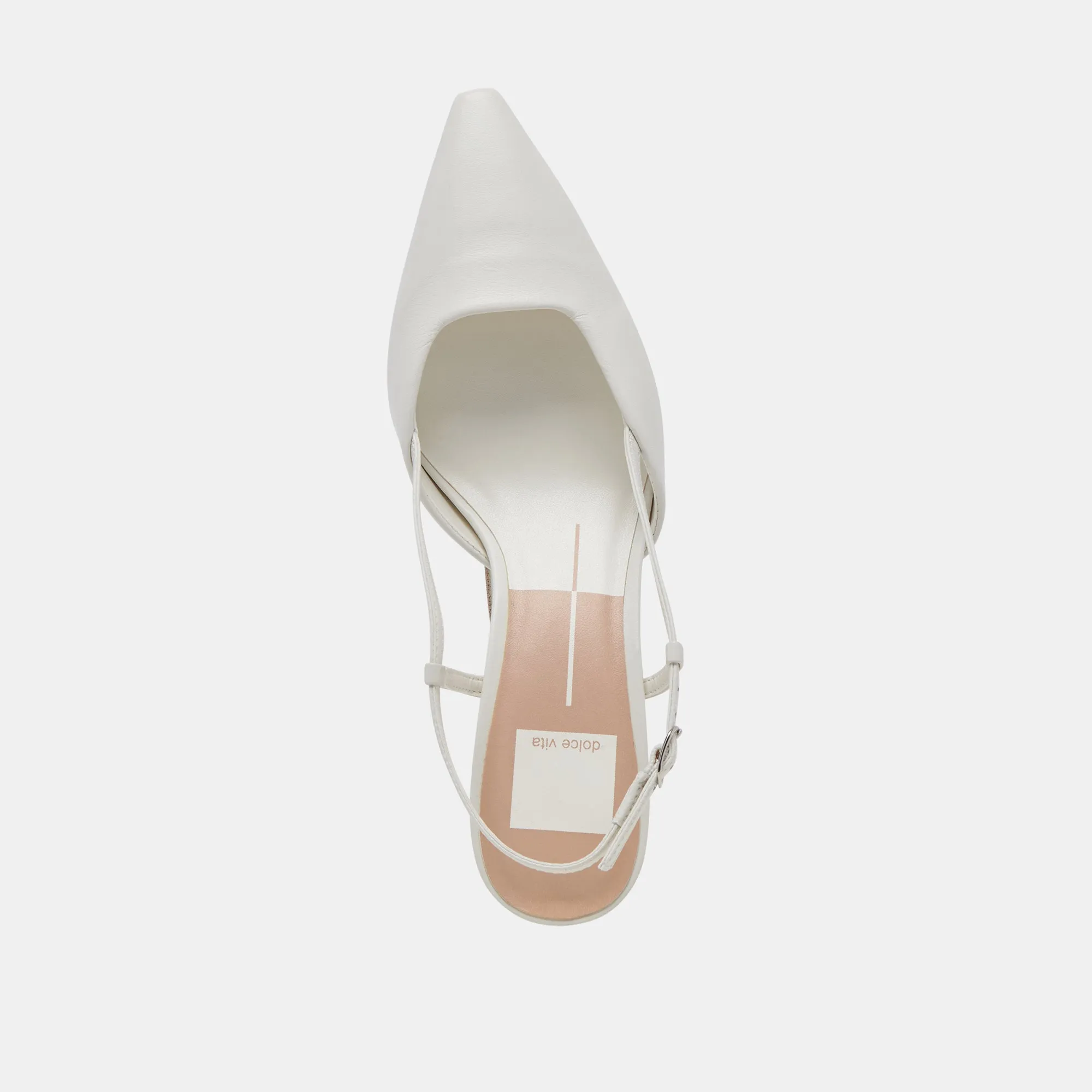 ODELA HEELS WHITE LEATHER