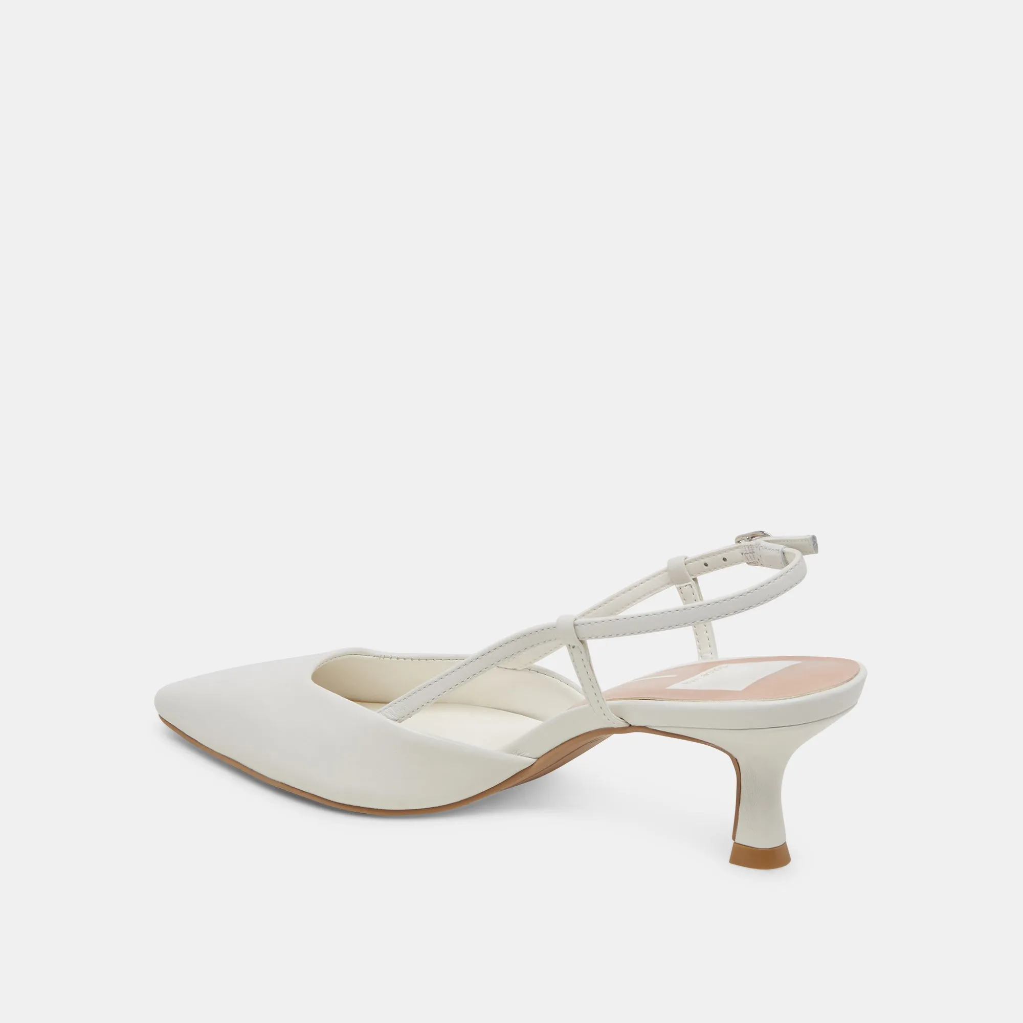 ODELA HEELS WHITE LEATHER