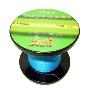 PE Braided 8 Strand Fishing Line - Marine Blue, 1000 Meter Spool