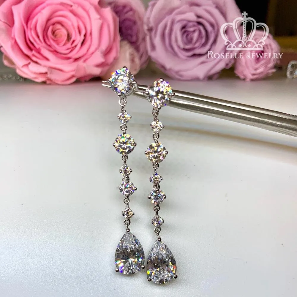 Pear Cut Drop Earrings - PE2