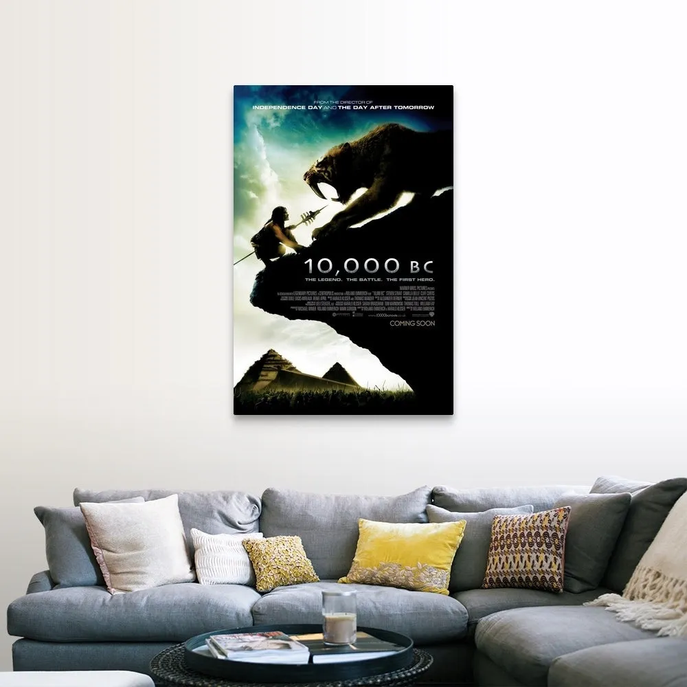 "10,000 B.C. - Movie Poster - UK" Canvas Wall Art