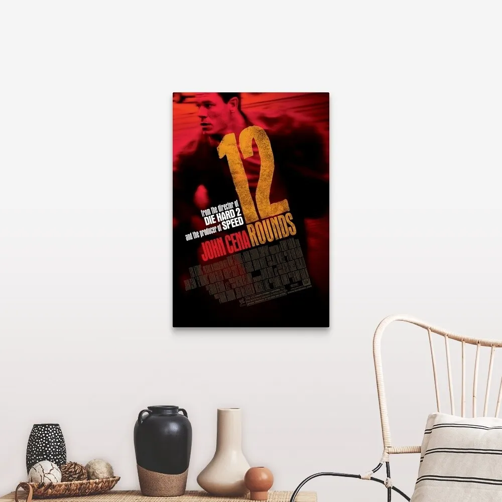 "12 Rounds - Movie Poster - UK" Canvas Wall Art