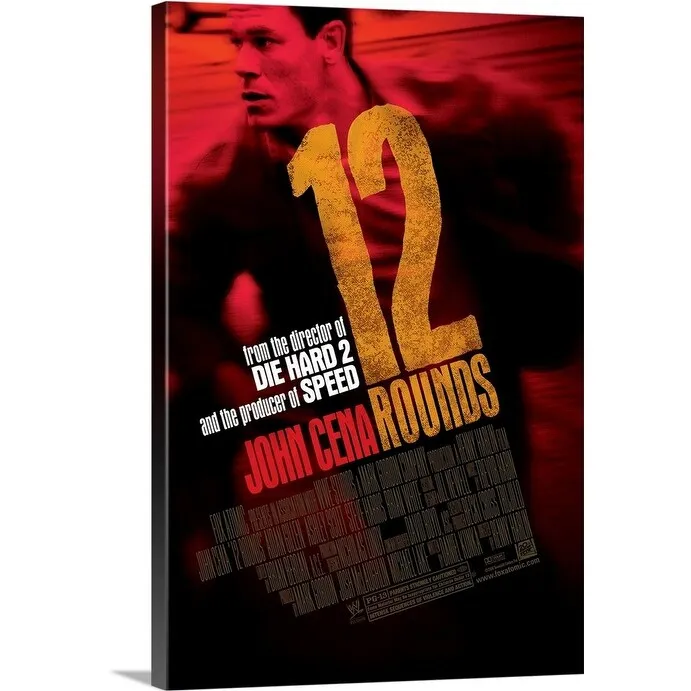 "12 Rounds - Movie Poster - UK" Canvas Wall Art