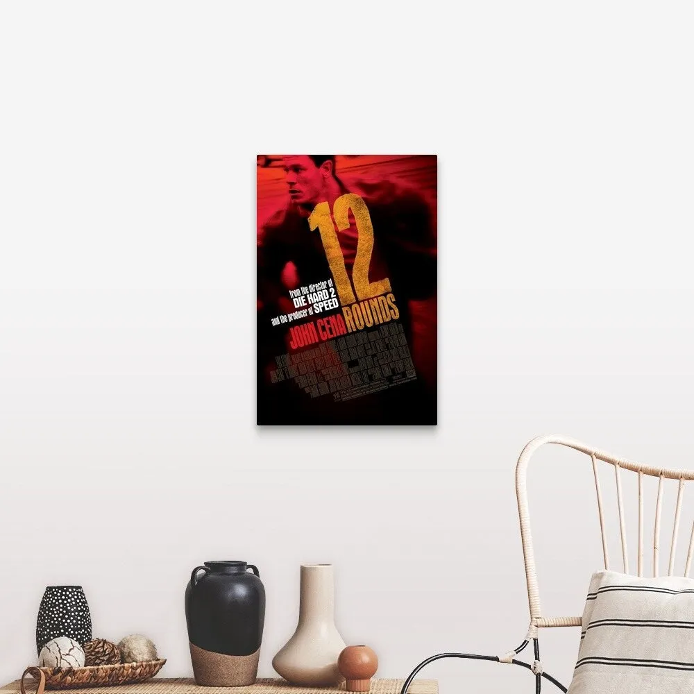 "12 Rounds - Movie Poster - UK" Canvas Wall Art