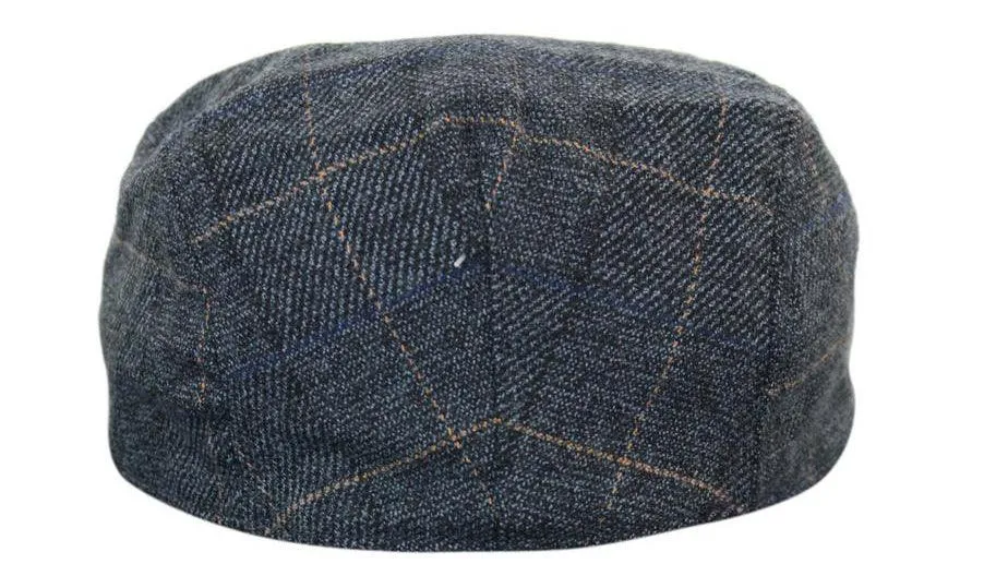 Scott - Men's Tweed Grandad Flat Caps Hats Blinders Check Classic