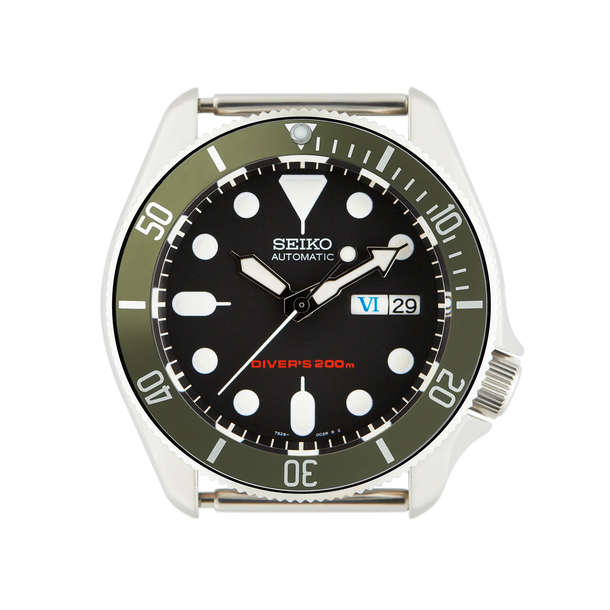 SKX007/SRPD Aluminium Bezel Insert: BB style Green/White