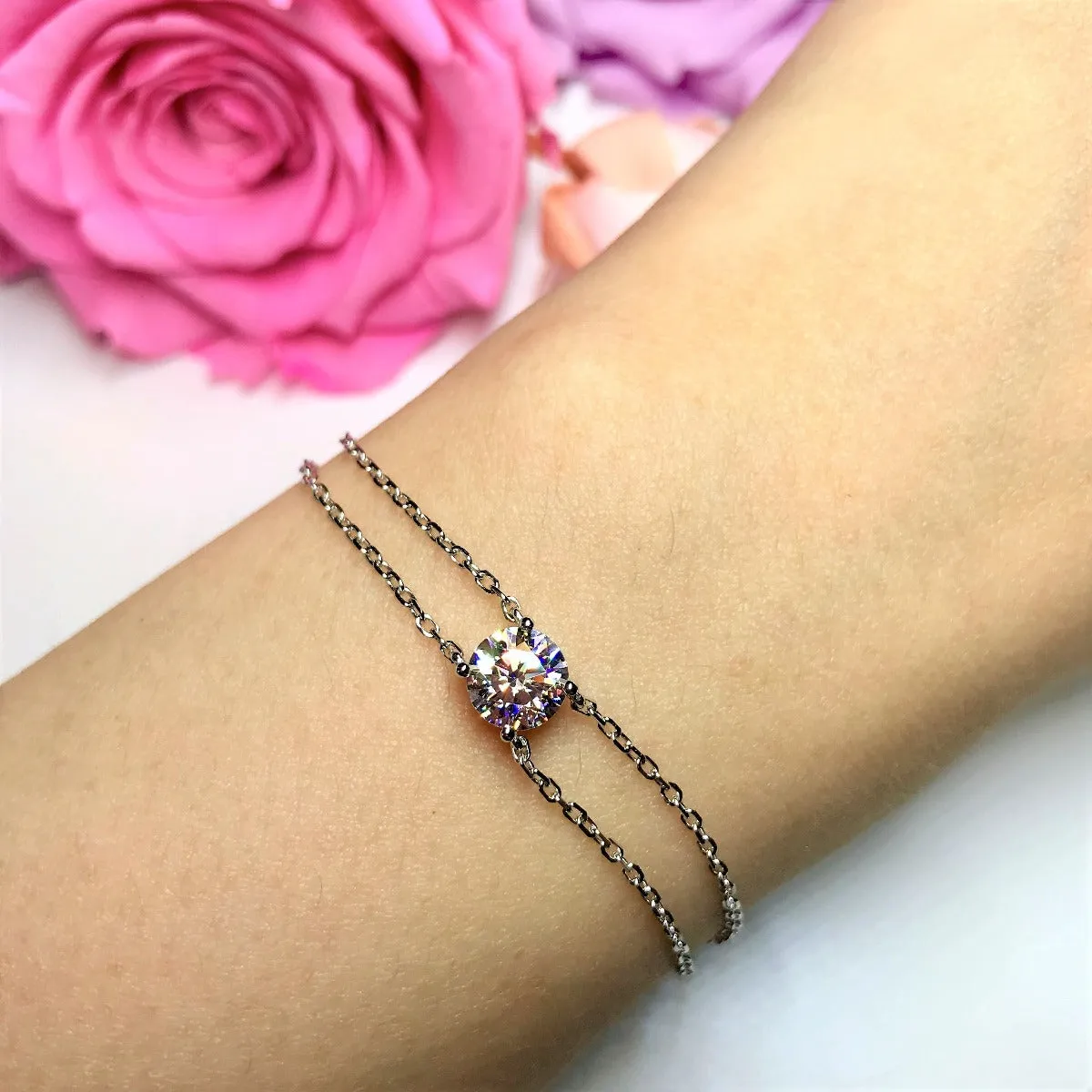 Solitaire Chain Bracelet - BR1