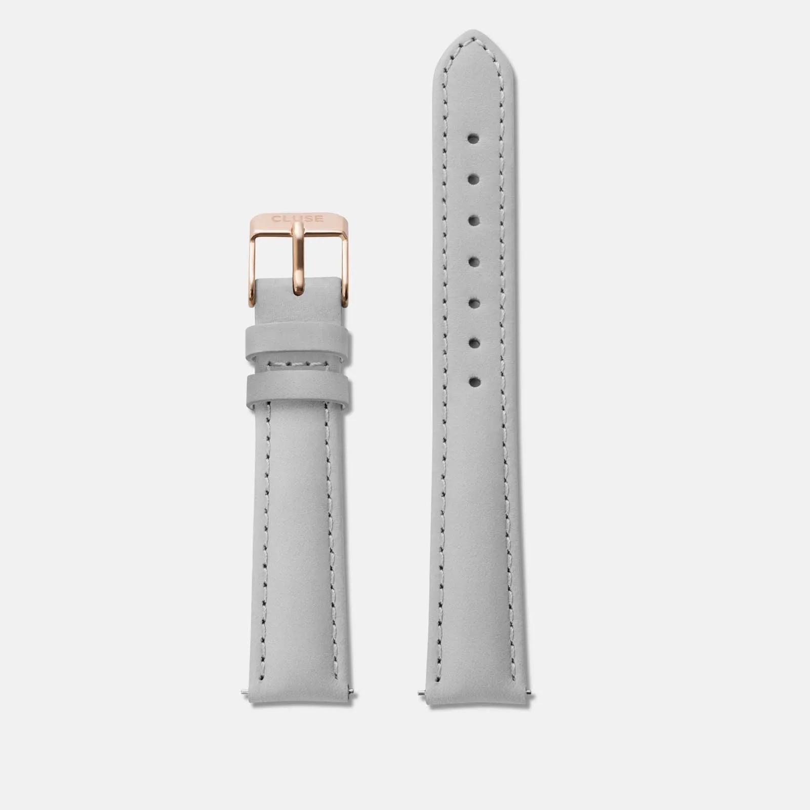 Strap 16 mm Leather Grey, Rose Gold Colour