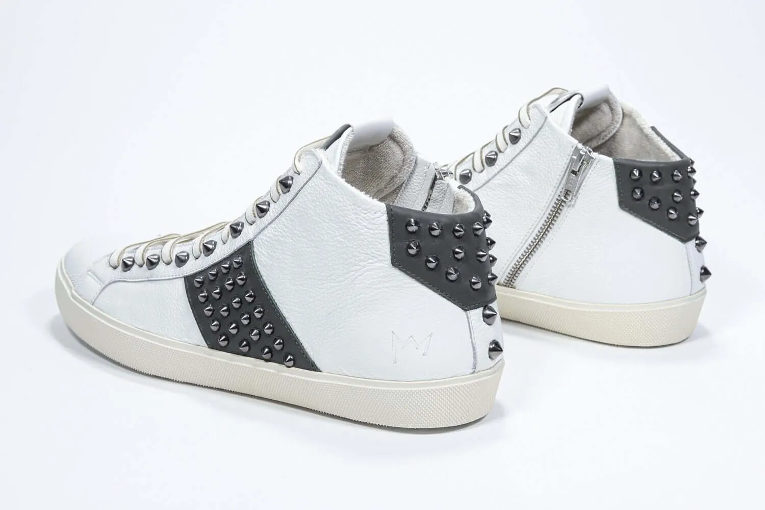 STUDBORN |  White & Military Green - Mid top - Men