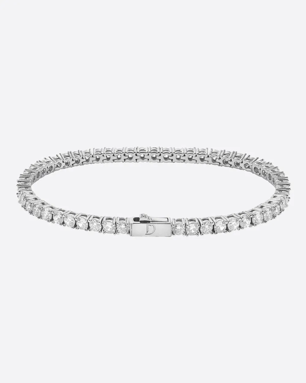 TENNISBOY BRACELET. - 3MM WHITE GOLD