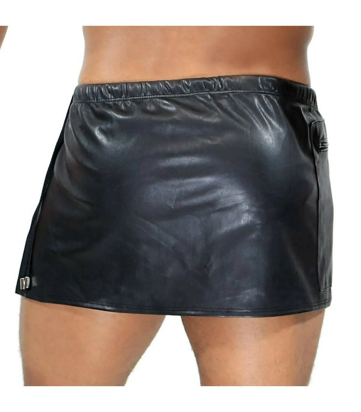 TOF PARIS Skirt Gladiator Leather-Look Men's Fetish Kilts Apron 23