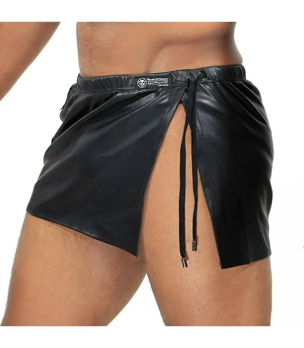 TOF PARIS Skirt Gladiator Leather-Look Men's Fetish Kilts Apron 23