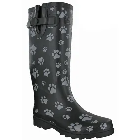 TOSH Dog Paw Tall Wellington Boots