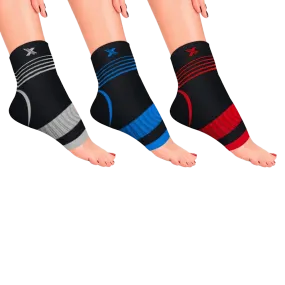 Ultra-V Striped Compression Ankle Sleeves