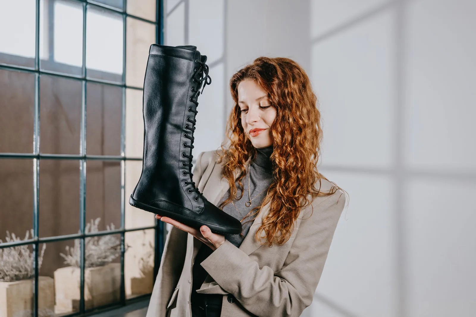 Women's barefoot boots Jaya Winter Tall black