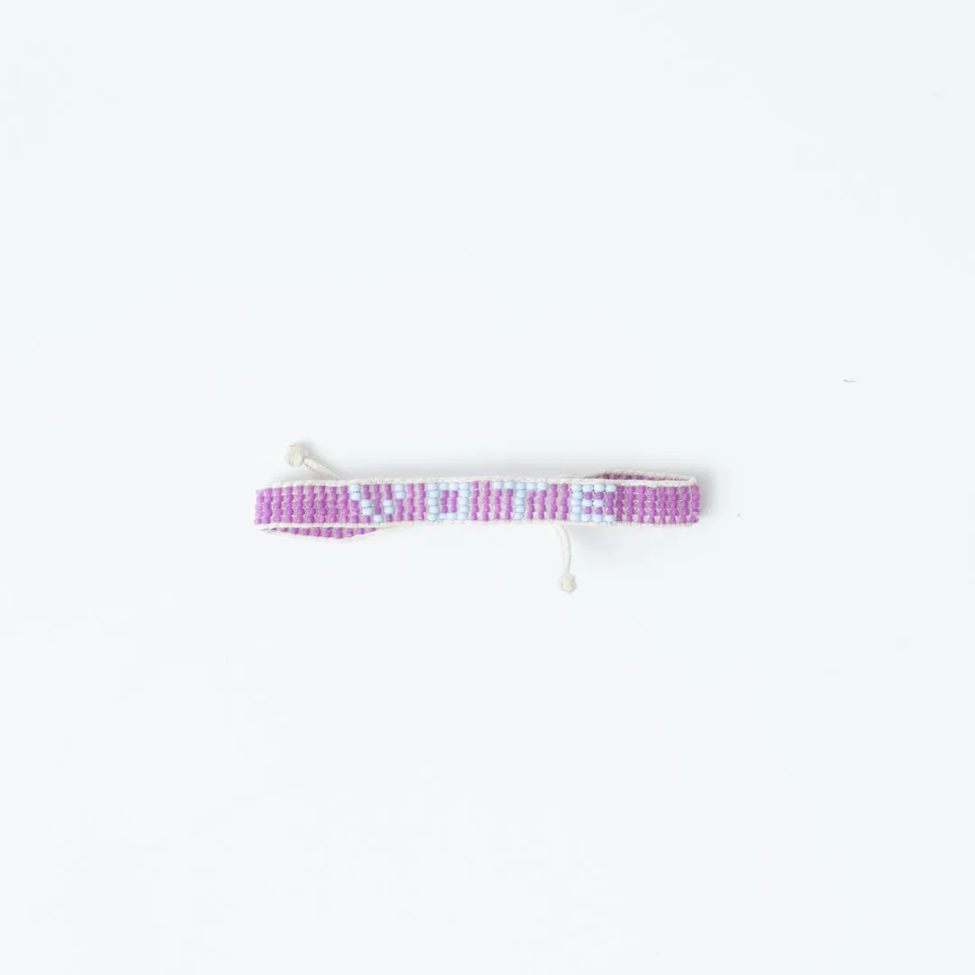 Woven VOTE Bracelet - Purple/Blue